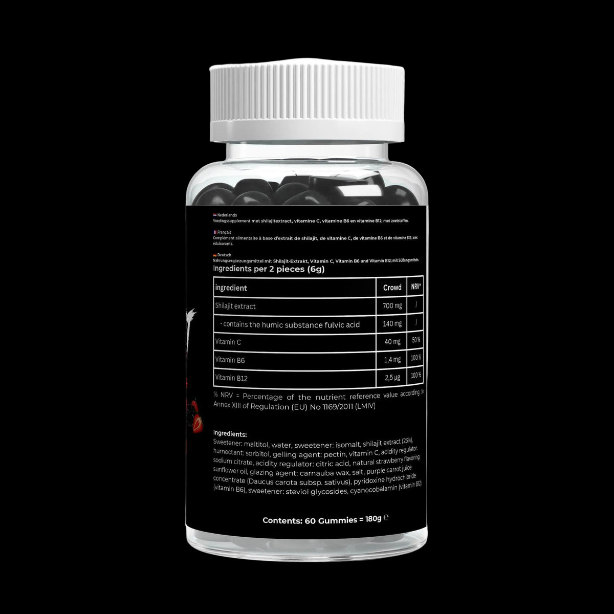 MrBeast Nutrition - Premium Shilajit Gummies Strawberry 60pcs