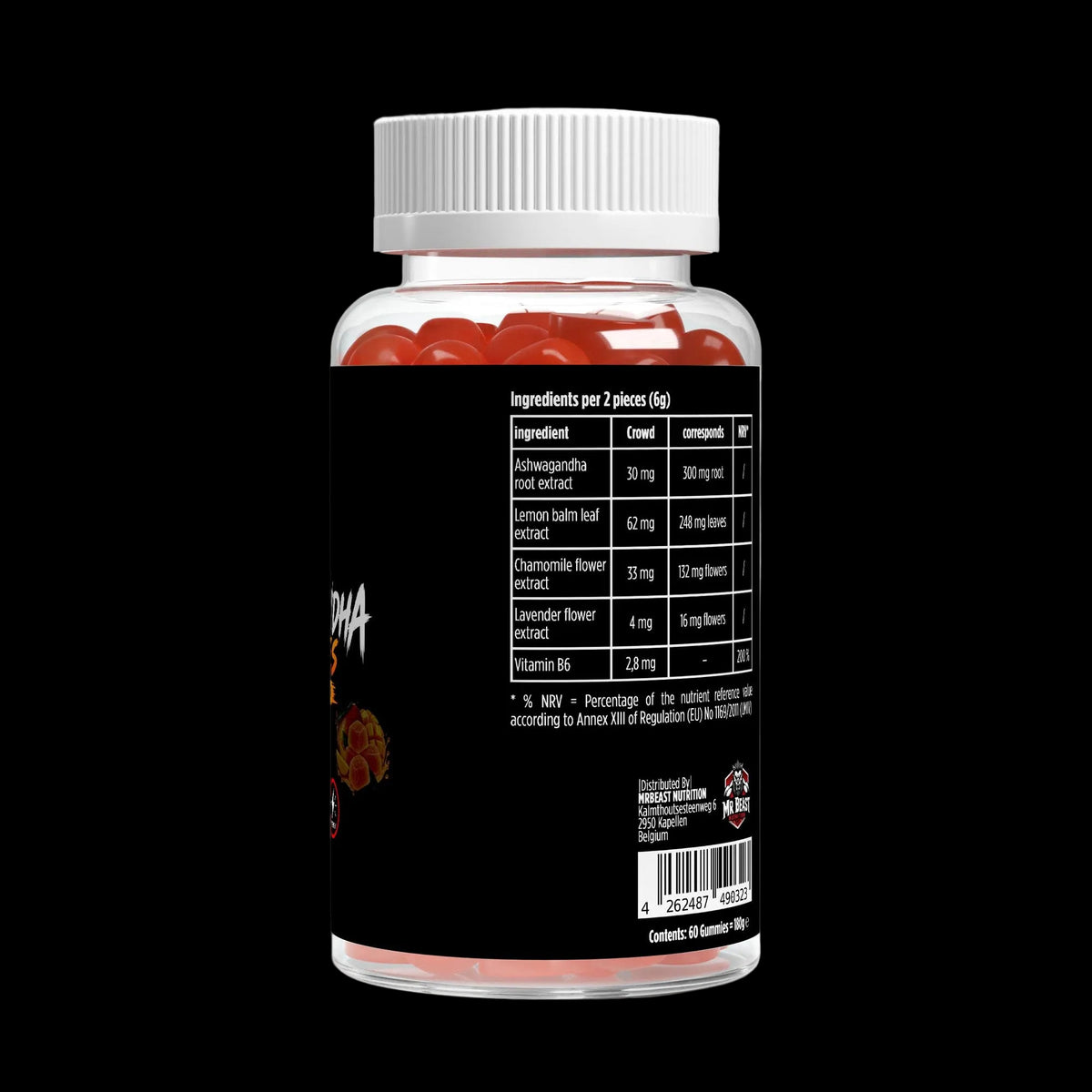 MrBeast Nutrition - Ashwagandha Gummies Mango 60pcs