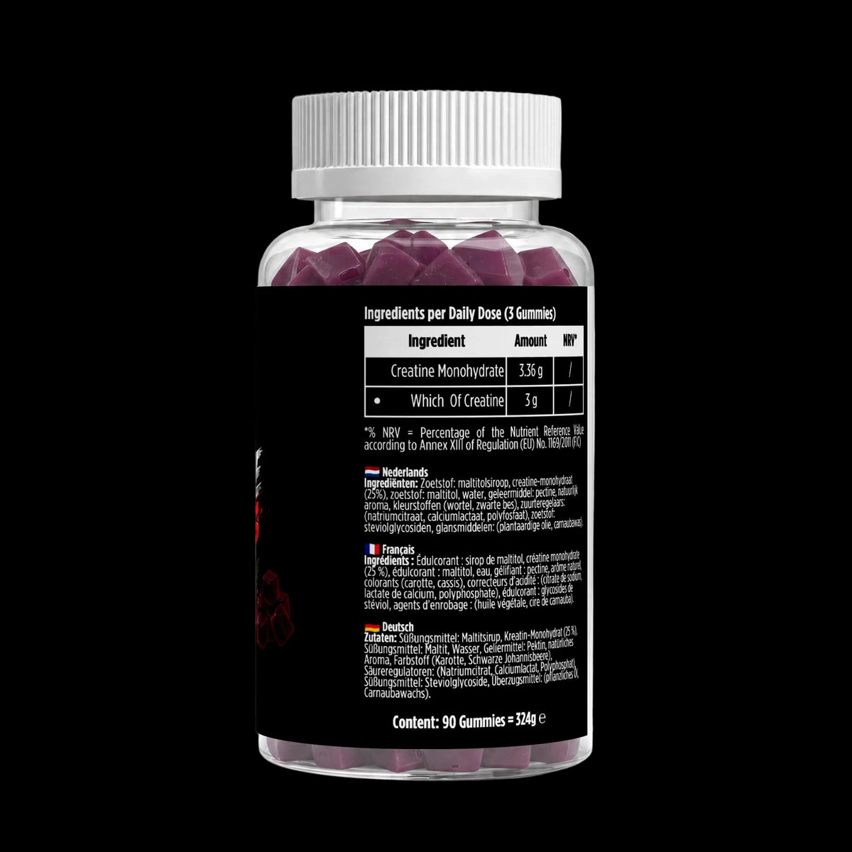 MrBeast Nutrition - Creatine Gummies Cherry 90pcs