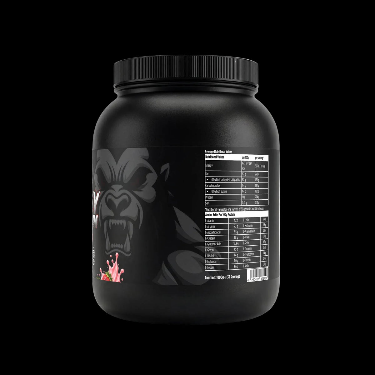 MrBeast Nutrition - Premium Whey Protein Strawberry 1kg