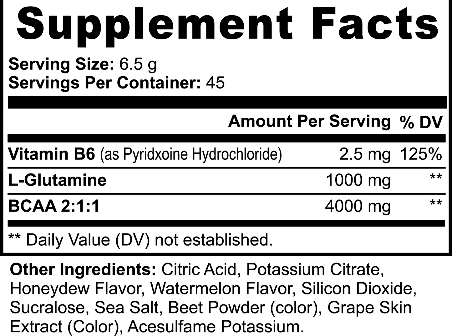 BCAA Post Workout Powder (Honeydew/Watermelon)