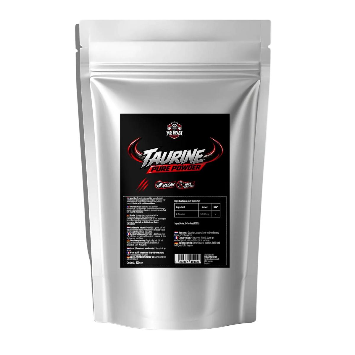 MrBeast Nutrition - Taurine Powder 500g