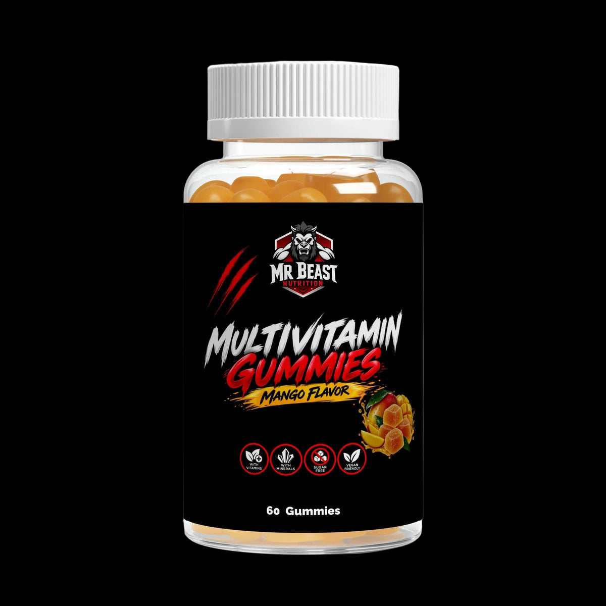 MrBeast Nutrition - Multivitamin Gummies Mango 60pcs
